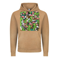 Vintage Camel Western Cactus And Turquoise Gemstone With Leopard And Cowhide Seamles Vintage Hoodie - BundleAndBundleShop