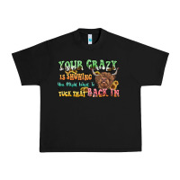 Black your crazy is showing cow Urban Heavy Tee - LillyAllenDesigns
