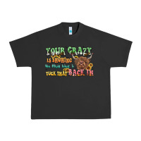 Pigment Black your crazy is showing cow Urban Heavy Tee - LillyAllenDesigns