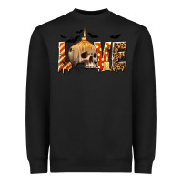Black Halloween Love Heavyweight Sweatshirt - texasbilliewilder