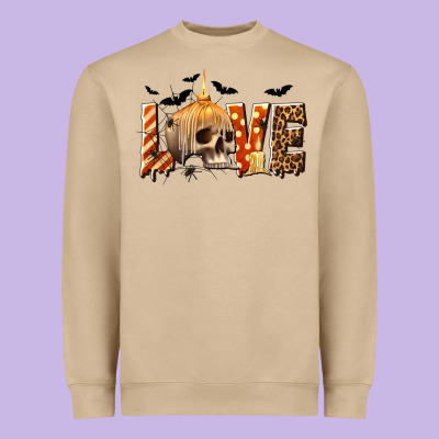 Halloween Love Heavyweight Sweatshirt Designed By Texasbilliewilder