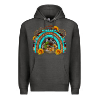 Charcoal Heather easter rainbow olivia Premium Hoodie - OliviaCreatesArt