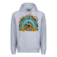 Heather Grey easter rainbow olivia Premium Hoodie - OliviaCreatesArt