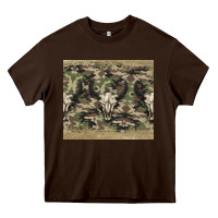 Chocolate Brown camouflage bull skull Heavy Core Tee - Jasminsmagicworld