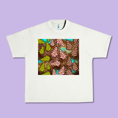 Little Debbie Tree Cakes Leopard Turquoise Urban Heavy Tee Designed By Jahusdesignshop