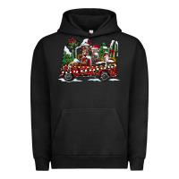 Pigment Black festive farm animal christmas truck Urban Hoodie - CowhideDigitalArt