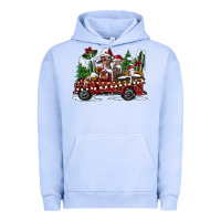 Pigment Grape Ice festive farm animal christmas truck Urban Hoodie - CowhideDigitalArt