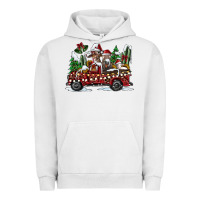 Pigment Lunar Rock festive farm animal christmas truck Urban Hoodie - CowhideDigitalArt