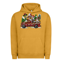 Pigment Peanut Butter festive farm animal christmas truck Urban Hoodie - CowhideDigitalArt