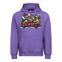 Tulip festive farm animal christmas truck Urban Hoodie - CowhideDigitalArt