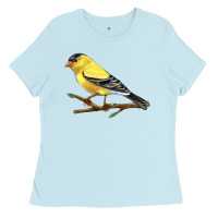 Baby Blue American Goldfinch Ladies Tee - LillyAllenDesigns