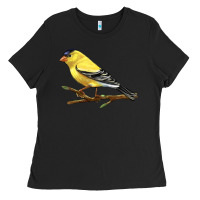 Black American Goldfinch Ladies Tee - LillyAllenDesigns