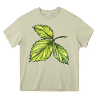 Mossy green leaf Heavy Core Tee - BarkalooDesign