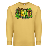 Antique Gold love like jesus st. patricks Premium Sweatshirt - FaDigitalArtStudio