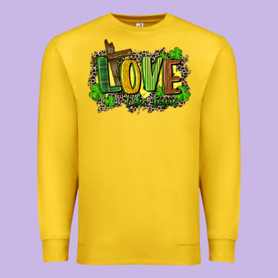 Love Like Jesus St. Patricks Premium Sweatshirt Designed By Fadigitalartstudio