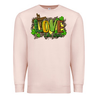 Pale Pink love like jesus st. patricks Premium Sweatshirt - FaDigitalArtStudio