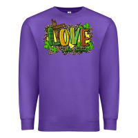 Purple love like jesus st. patricks Premium Sweatshirt - FaDigitalArtStudio