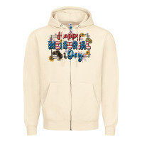 Sandshell Happy memorial day 4th of july Zipper Hoodie - CowGirlArtShop