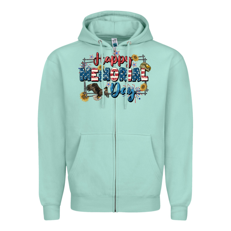 Happy Memorial Day 4th Of July Zipper Hoodie by CowGirlArtShop | Teevron