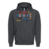 Smoke Happy memorial day 4th of july Zipper Hoodie - CowGirlArtShop