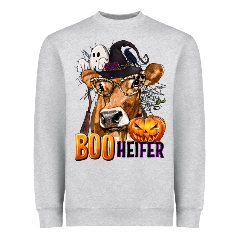 Boo Heifer Cow With Halloween Heavyweight Sweatshirt by texasbilliewilder | Teevron