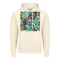 Vintage Artic Western Gun And Sheriff Stars With Cowhide Seamless Pattern Vintage Hoodie - BundleAndBundleShop