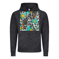 Vintage Black Western Gun And Sheriff Stars With Cowhide Seamless Pattern Vintage Hoodie - BundleAndBundleShop