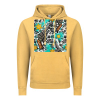Vintage Mustard Western Gun And Sheriff Stars With Cowhide Seamless Pattern Vintage Hoodie - BundleAndBundleShop