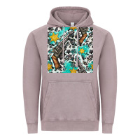 Vintage Zinc Western Gun And Sheriff Stars With Cowhide Seamless Pattern Vintage Hoodie - BundleAndBundleShop