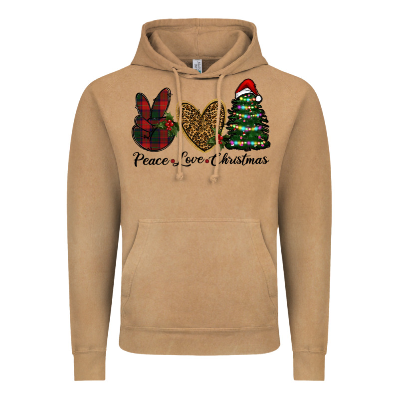 Peace Love Christmas Vintage Hoodie by RanaPortraitStore | Teevron