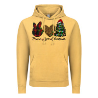Vintage Mustard peace love christmas Vintage Hoodie - RanaPortraitStore