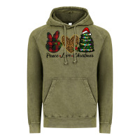 Vintage Olive peace love christmas Vintage Hoodie - RanaPortraitStore