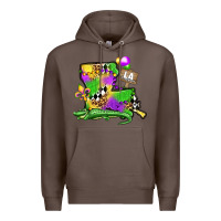 Coffee louisiana map alligator mardi gras olivia Premium Hoodie - OliviaCreatesArt