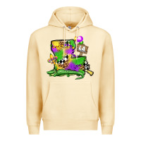 Pina Colada louisiana map alligator mardi gras olivia Premium Hoodie - OliviaCreatesArt