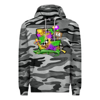 Slate Camo louisiana map alligator mardi gras olivia Premium Hoodie - OliviaCreatesArt