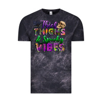 Cloud Black thick thighs and spooky vibes Vintage Tee - BundleAndBundleShop