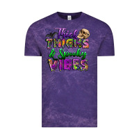 Cloud Purple thick thighs and spooky vibes Vintage Tee - BundleAndBundleShop