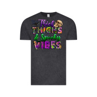 Vintage Black thick thighs and spooky vibes Vintage Tee - BundleAndBundleShop