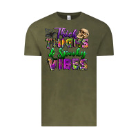 Vintage Olive thick thighs and spooky vibes Vintage Tee - BundleAndBundleShop