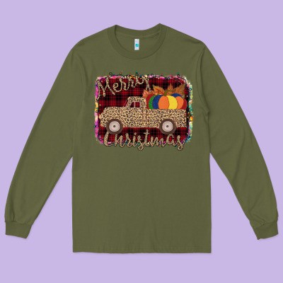 Merry Christmas Truck Long Sleeve Tee Designed By Bettercallsaul
