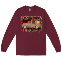 Burgundy Merry Christmas Truck Long Sleeve Tee - Bettercallsaul