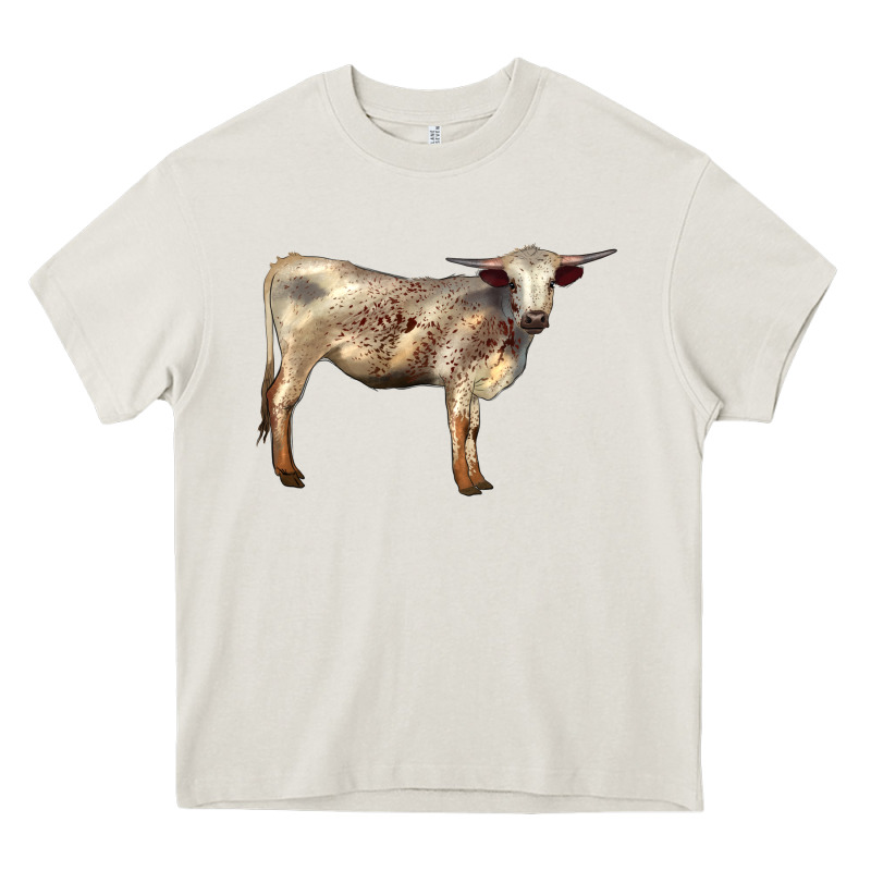 Texas Longhorn Heifer Heavy Core Tee by LillyAllenDesigns | Teevron