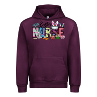 Mauve Wine easter nurse Urban Hoodie - CowhideDigitalArt