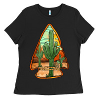 Black desert cactus arrowhead Ladies Tee - Jasminsmagicworld