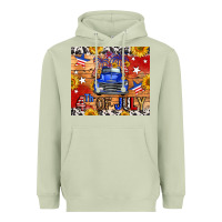 Matcha Fourth Of July Truck Heavyweight Hoodie - FaDigitalArtStudio