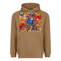 Toasted Coconut Fourth Of July Truck Heavyweight Hoodie - FaDigitalArtStudio