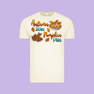 Autumn Skies Pumpkin Pies Vintage Tee Designed By Bundleandbundleshop
