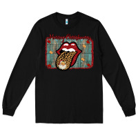 Black Merry Christmas Lips Santa Long Sleeve Tee - Bettercallsaul