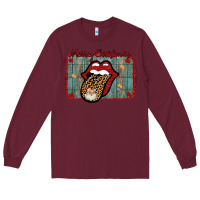 Burgundy Merry Christmas Lips Santa Long Sleeve Tee - Bettercallsaul