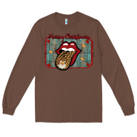 Chestnut Merry Christmas Lips Santa Long Sleeve Tee - Bettercallsaul